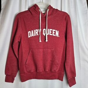 Dairy Queen Red Graphic Hoodie Sweatshirt Hooded Pullover Size S Employee‎ Gear